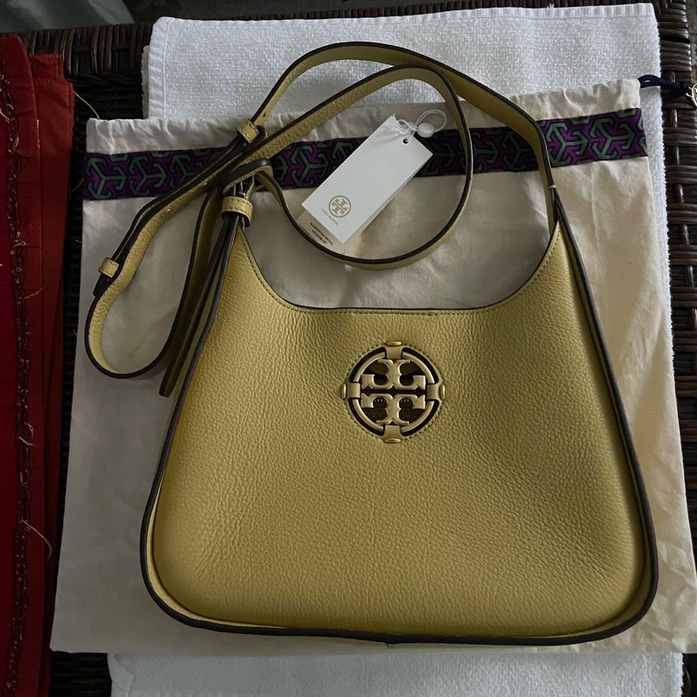 Tory Burch Small Miller Hobo/Crossbody VGUC Beeswax